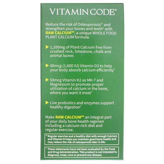 Vitamin Code Raw Calcium, GOL